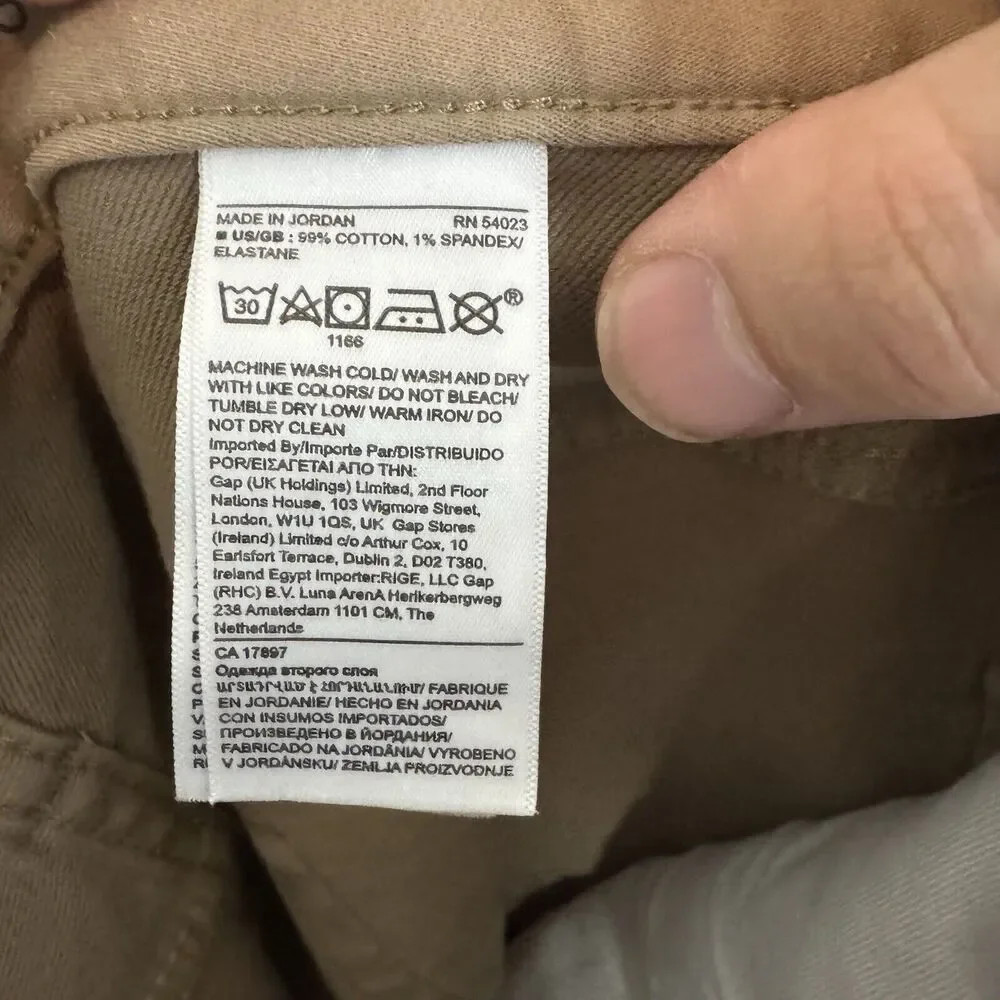 Banana Republic Pants Mens 34x32 Beige‎ Slim Fit Traveler Chino Straight Leg